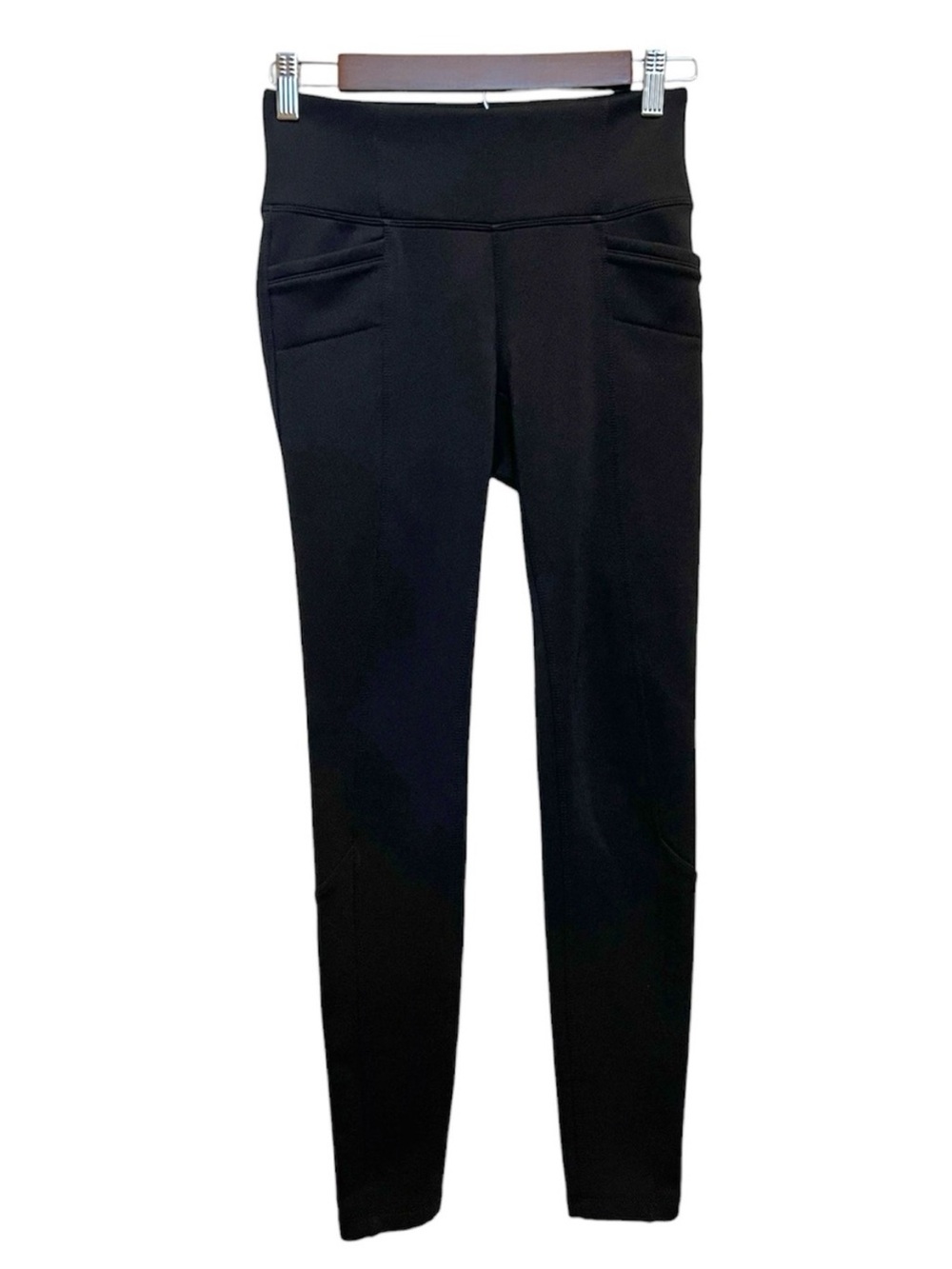 Athleta Leggings Black High Waisted Full Length Size XS Pockets